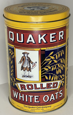Quaker Rolled White Oats The Quaker Oats Company Tin 1984 Limited