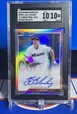 2020 BOWMAN HERITAGE CHROME JJ BLEDAY RC CHROME REFRACTOR AUTO /99 SGC 10