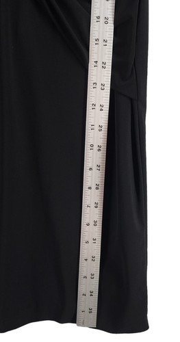 Badgley Mischka Mack & James Sz Medium Black Mini Dress with Gold Sequins Vneck - Picture 5 of 16