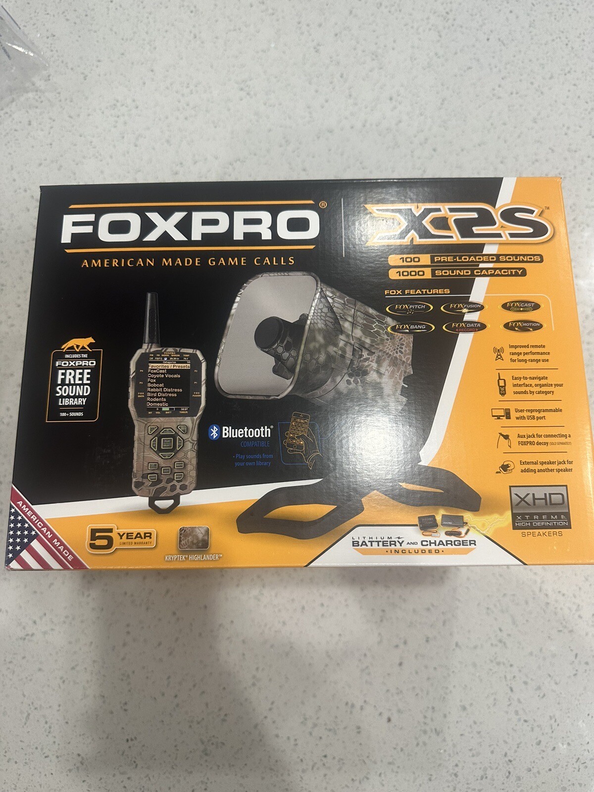 FOXPRO X2S Digital Game Call with TX1000 Transmitter Bluetooth New