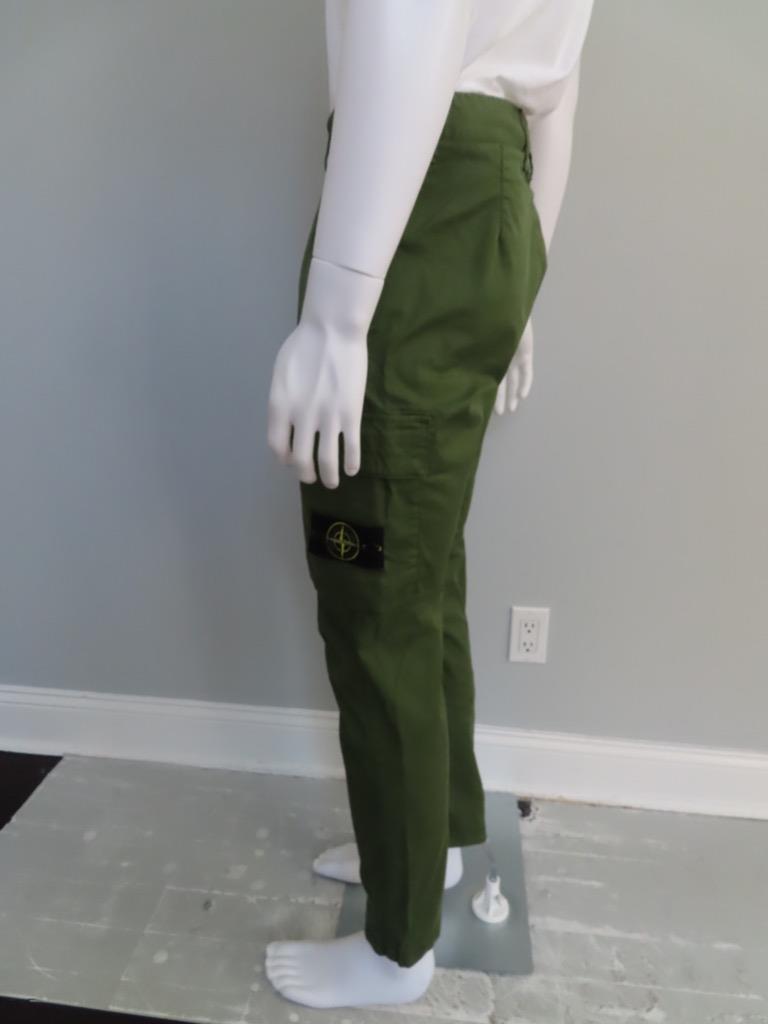 Stone Island Olive Green Men's Stretch Gabardine Trousers/Pants