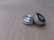 4x silver Aluminum feet for amplifier /speaker with Rubber ring D:30mm H:13mm