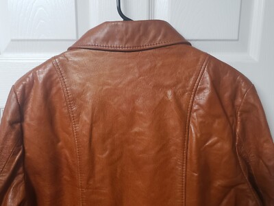 Vintage 1970's Buckboard Leather Jacket Brown Men's Size 40 with