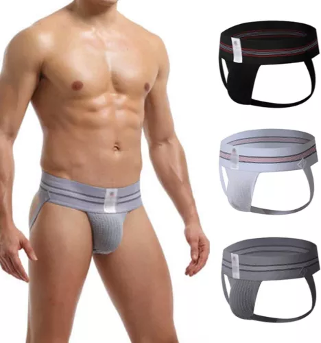 Men Underwear Briefs Athletic Jock Strap Men Jockstrap Wide Waistband Underpants - Picture 1 of 13