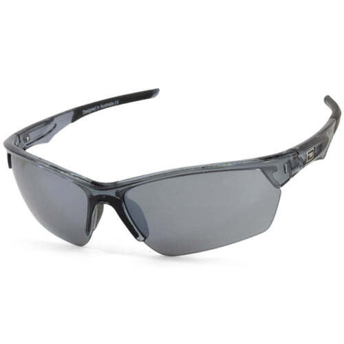 Dirty Dog Sport Track 58067 Crystal Black/Silver Mirror Polarised Sport Sunglass - Picture 1 of 4