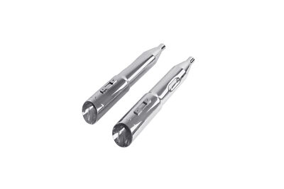 5.0''Stepped Pipes for Harley Davidson Slip On Mufflers Touring 95-16 Chrome Set