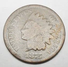 1875 P Indian Head Cent / Penny  *G - GOOD*  **FREE SHIPPING**