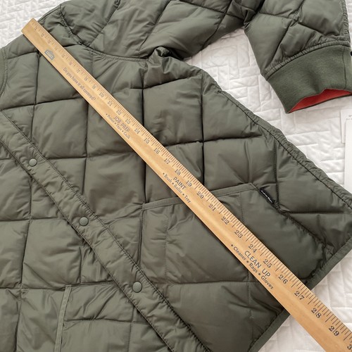 CALVIN KLEIN Men's L Green Orange Reversible Diamond Quilted Jacket Coat NWT - Picture 2 of 8