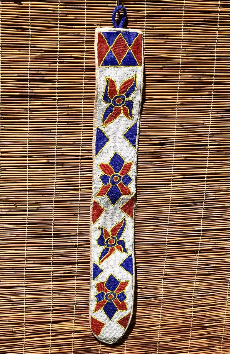 Vintage African Yoruba Beaded Diviner Wall Hanging