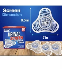 Tapix Urinal Screens With Cakes 12 Pack (ocean Breeze Scent)