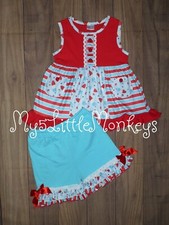 NEW Boutique 4th of July Popsicle Bomb Pop Tunic Dress  Shorts Girls Outfit Set