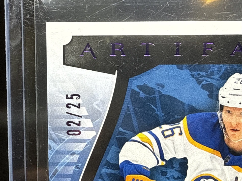 2023-24 Upper Deck ARTIFACTS Rasmus Dahlin #26 PURPLE /25 Buffalo Sabres - Image 3 of 3