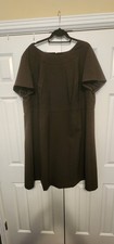 Alex Marie Chocolate Brown Lined Sheath Dress - Size 22W
