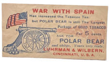 1898 Spanish–American War Tobacco Advertising Card – Polar Bear – Patriotic RARE