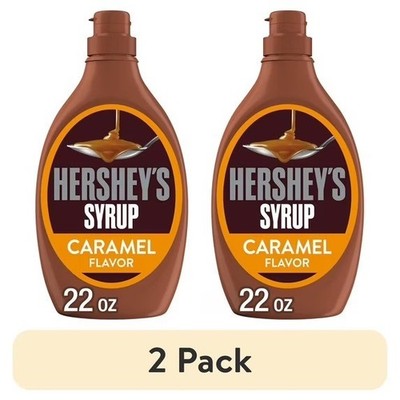 Hersheys Caramel Syrup 22 oz Bottles Pack of 2 Dessert Ice Cream Topping