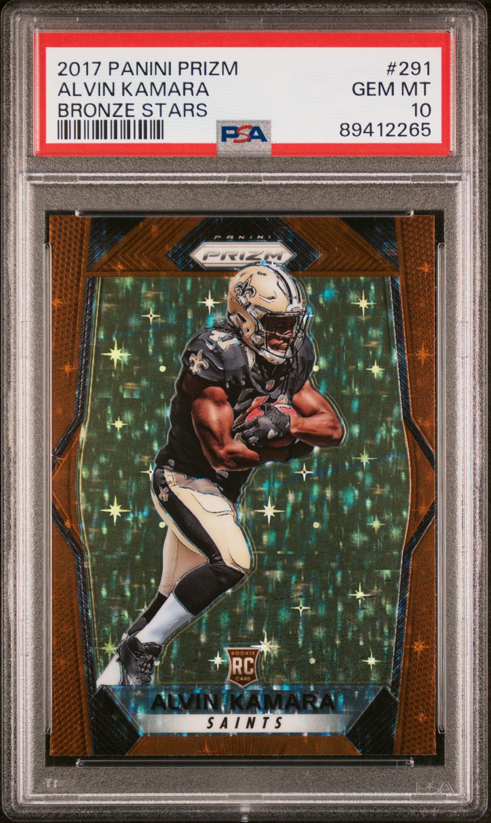 2017 PANINI PRIZM BRONZE STARS #291 ALVIN KAMARA ROOKIE RC PSA 10