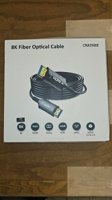 Cratree 8K Ultra High Speed Fiber Optical HDMI Cable 100 