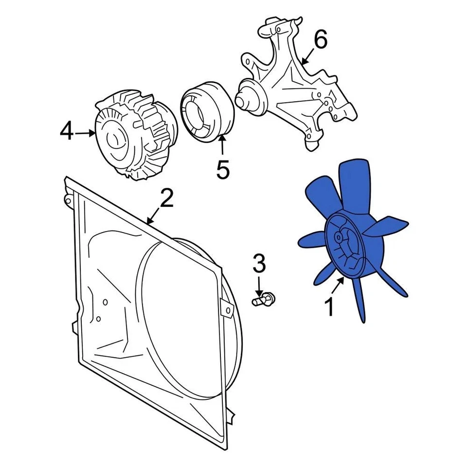 For Toyota Tundra 2003-2004 Toyota 1636150080 Engine Cooling Fan Clutch Blade Foto 2 de 3