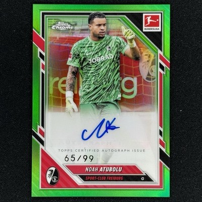 Topps Bundesliga Chrome 2025/26 - Noah Atubolu - Green Autograph 65/99
