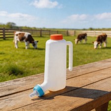 850ML Sanitary Milk Bottle with Removable Silicone Nipple for Livestock