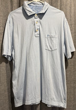 Izod Saltwater Polo Shirt Mens Large Relaxed Classics Cotton Golf Beach Blue