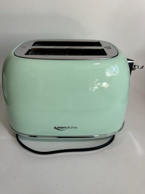 Keenstone 2 Slice Slice Toaster - Aqua Turquoise Retro Style Tested.