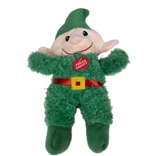 Christmas Musical Santa's Green Elf Plush Squeeze It Sings “Green Elf Shoes 8"