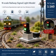N1:160 Railway LED Signal Light Model 3-16V Train Track Diorama Layout Accessory
