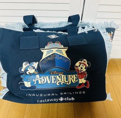 ディズニーアドベンチャークルーズ トートバッグDCL castaway club Disney Cruise Line Adventure Inaugural Castaway Club Tote Bag