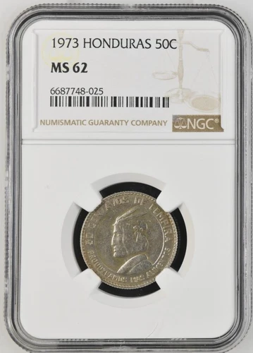 Honduras 50 Centavos 1973 NGC MS 62