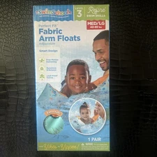 Swim School Perfect Fit Adjustable Fabric Arm Floats Level 3 - M/L 40 - 80 lbs