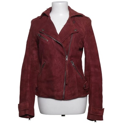 Tigha, Bikerjacke, Damen, Größe: M, Rot, Baumwolle/Leder/Polyester #49b