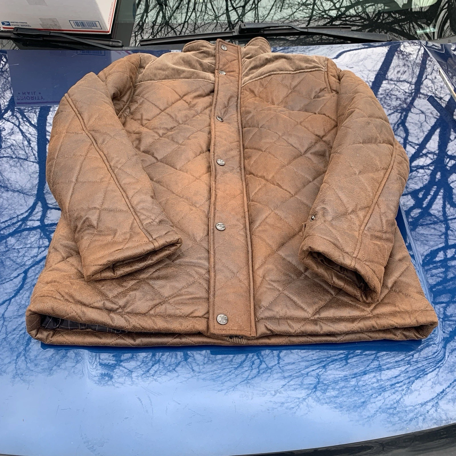 Rainforest Men's Brown Jacket Waterproof Quilted Equestrian Size Small