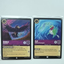 Disney Lorcana Rise of the Floodborn Diablo 37/204 Flit 39/204 EN 2 Cards