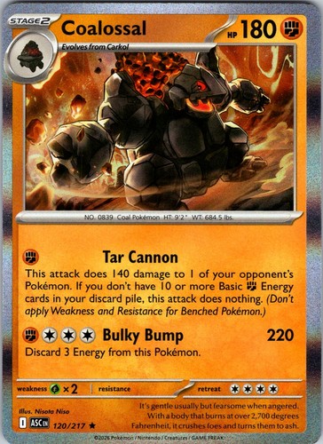 Coalossal ME: Ascended Heroes 120/217 Holo Pokemon TCG LP