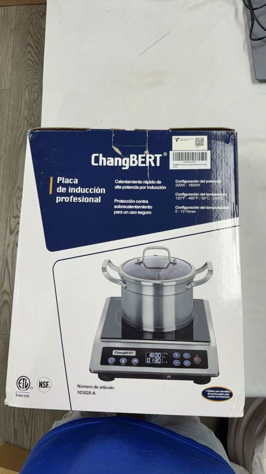 Commercial 1800W Portable Induction Burner NSF ETL Timer Stainless 103028-A
Opens in a new window or