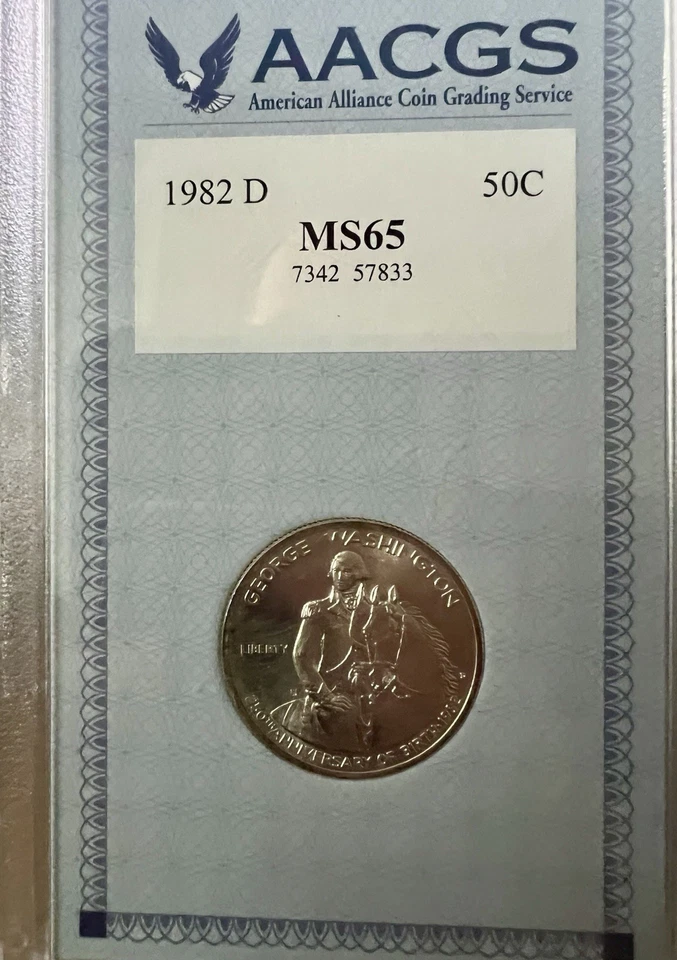 1982D George Washington Silver Commemorative 50c  MS - Image 4 of 4