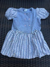 Vintage Made In USA Gingham Floral Osh Kosh B’gosh Dress Size 4t