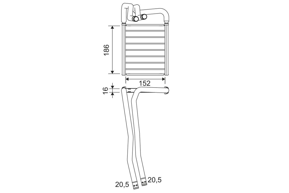 VALEO-OE 811605-OE Heat Exchanger, interior heating for HYUNDAI