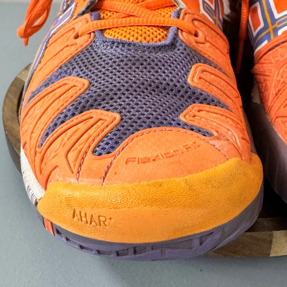 Asics Gel-Resolution Orange Purple Tennis Shoes Mens US 12 E350Y - Image 4 of 4