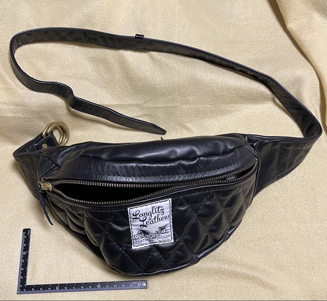 希少☆　Langlitz Leathers レザーショルダーバッグ　USA 楽天市場】ラングリッツレザーズ Langlitz Leathers ラージ