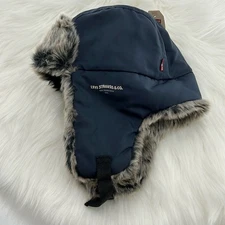 Levi's Men's Trapper Hat - Faux Fur Lined - Navy - S/M - New with tags