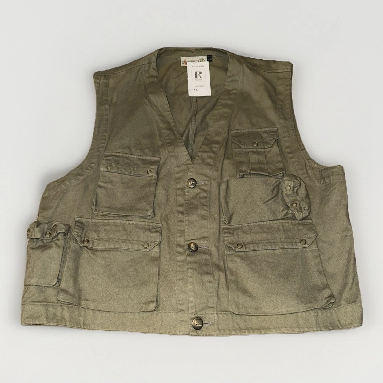 NWT Rutland Retros Safari Fishing Hunting Utility Vest Mens XL