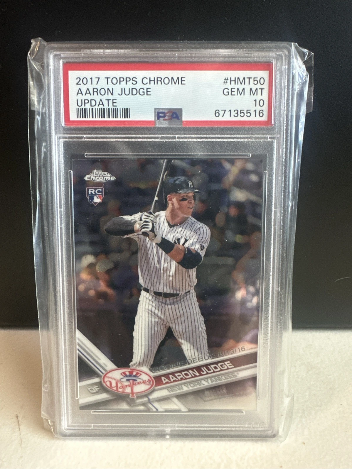 Deal for 2017 Topps Chrome Update - Rookie Debut Aaron Judge #HMT50 (RC) - PSA 10