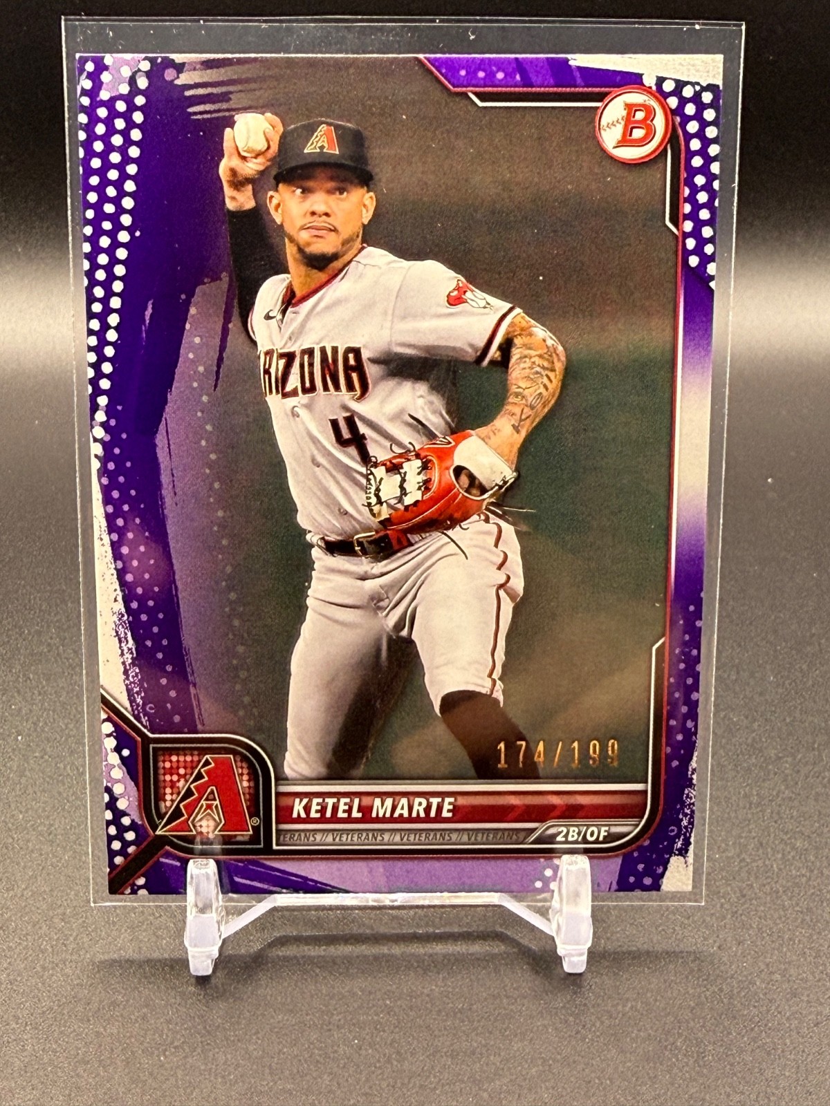 Ketel Marte 2022 Bowman Purple Pattern #48 Arizona Diamondbacks 174/199