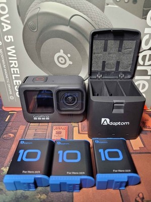 GoPro HERO9 Action Camera - Black - Battery Pack - 3 Batteries