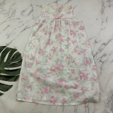 Intimate Options Womens Vintage 90s Nightgown Size L Pastel Pink Floral White