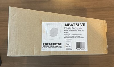 Bogen MB8TSLVR 8'' 4-watt Wall Speaker, Metal Box, Slanted, Volume Control (new)