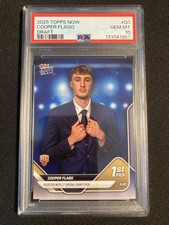 2025 TOPPS NOW DRAFT NIGHT 1ST PICK RC ROOKIE CARD #D1 COOPER FLAGG PSA 10 !!!