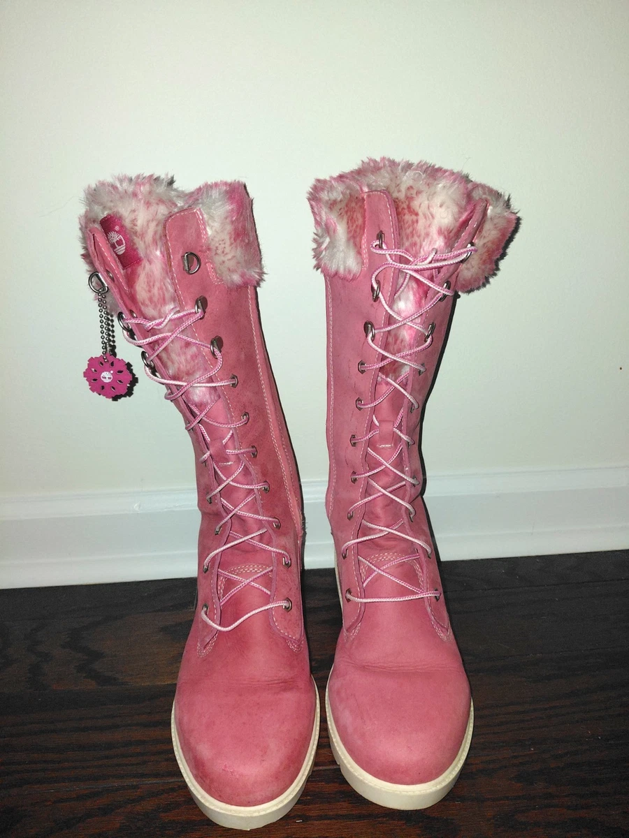 Timberland Pink Low (1-1.9 in) Heel Height Boots for Women for